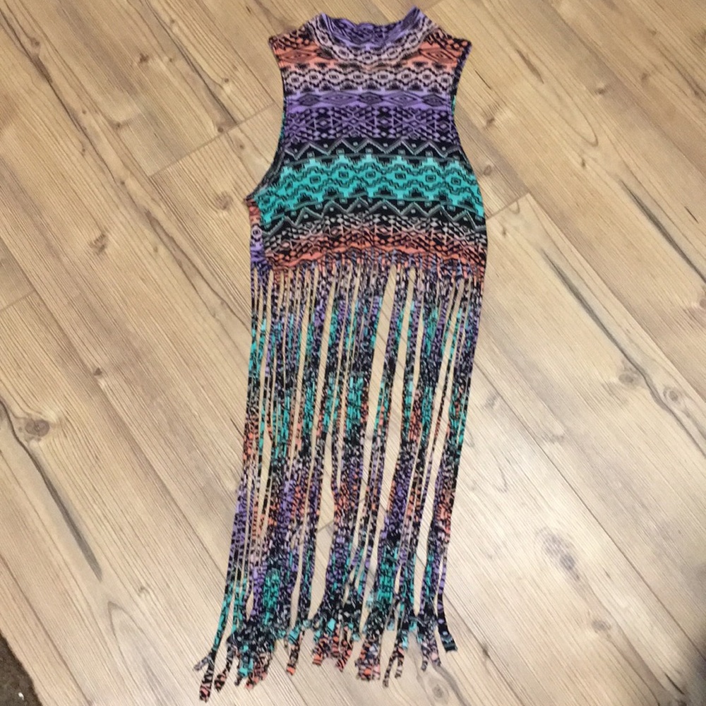 Aztec Print Crop Top